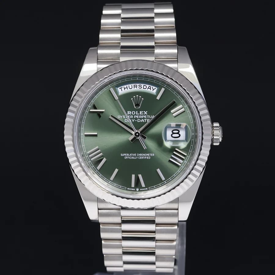 Rolex Day-Date 40 228239 White Gold Olive — фото 2