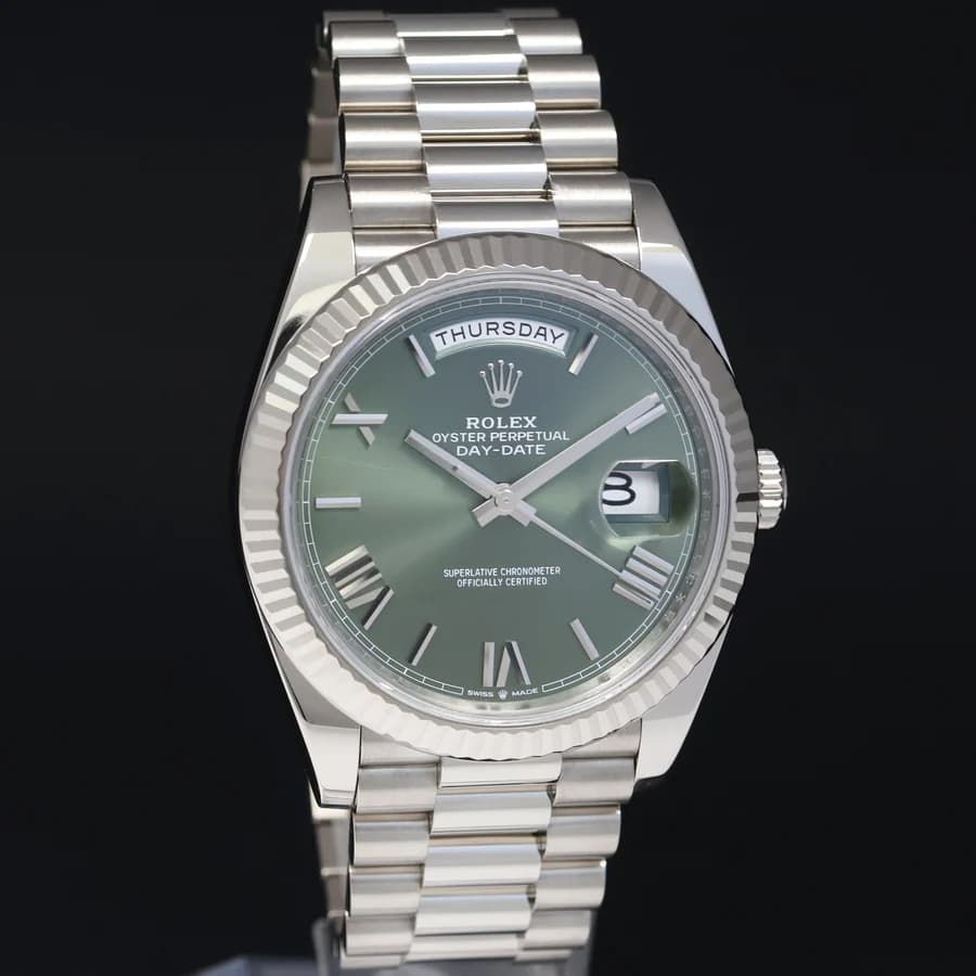 Rolex Day-Date 40 228239 White Gold Olive — фото 4